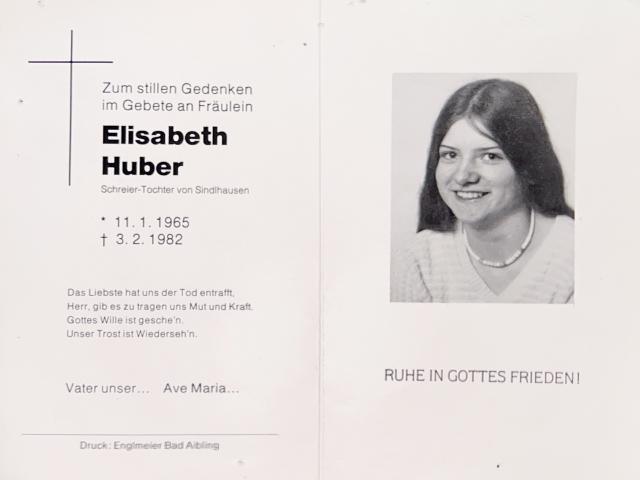 Huber Elisabeth, † 03.02.1982