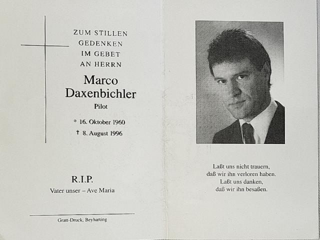 Daxenbichler, † 08.08.1996