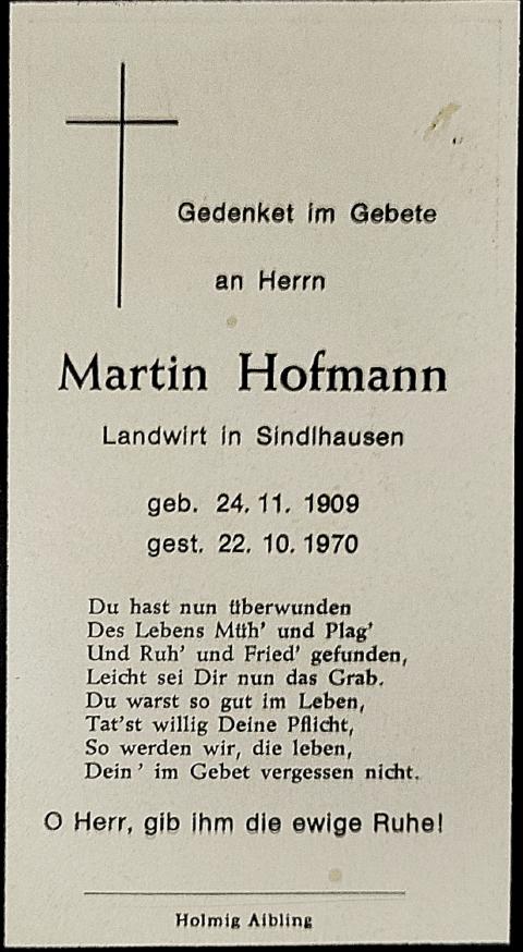 Lechner, † 22.10.1970