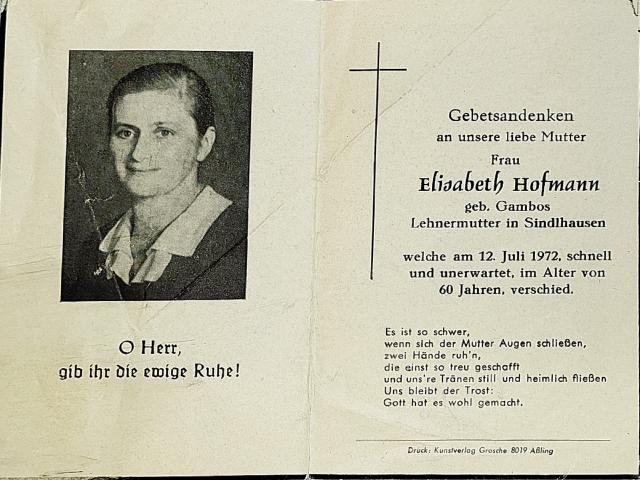 Lechner, † 12.07.1977