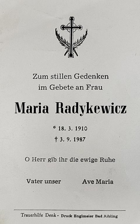 Lechner, † 03.09.1987