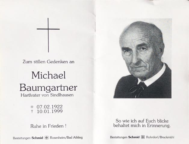 Baumgartner Michael, † 10.01.1999