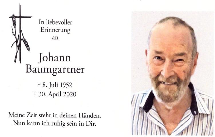 Baumgartner Hans, † 30.04.2020
