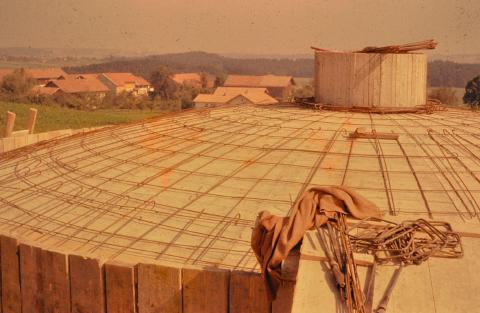 Dia vom Bau der Wasseranlage