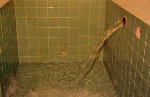 Dia vom Bau der Wasseranlage