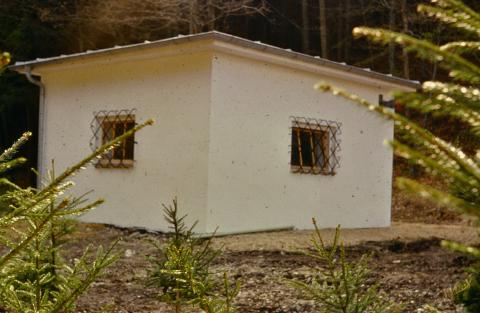 Dia vom Bau der Wasseranlage